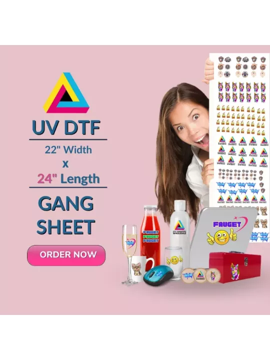 UV DTF Transfers Gang sheet Wholesale 24" x 22"